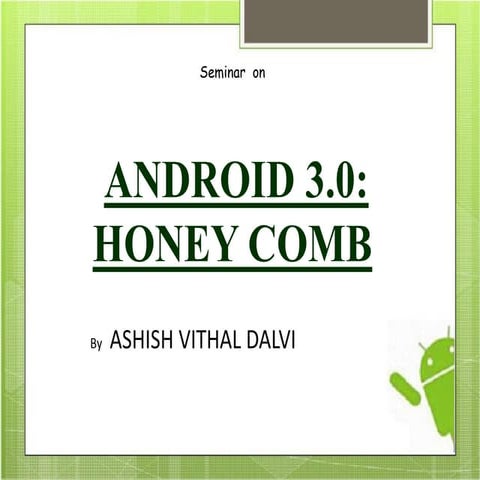 Android 3.0:Honeycomb
