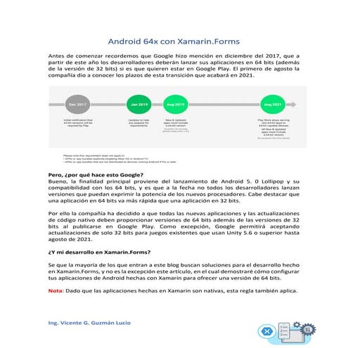 Android 64x con Xamarin.Forms