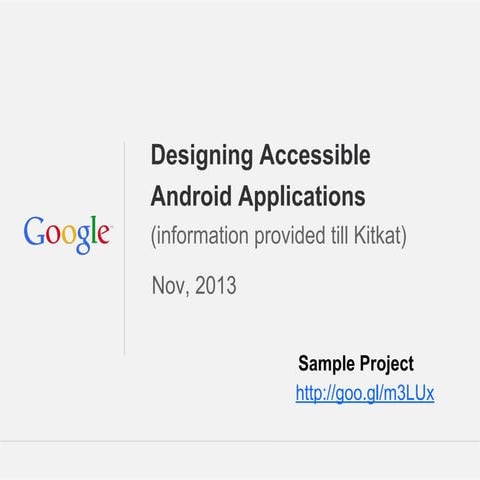 Android accessibility for developers and QA | PDF