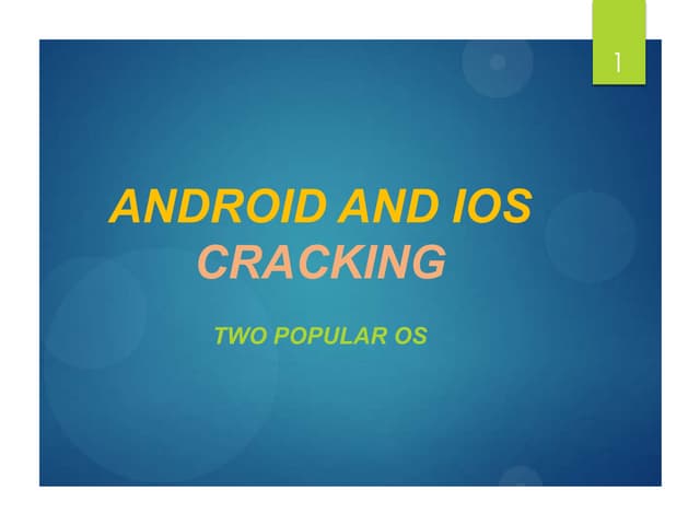 Android and ios cracking, hackintosh included !