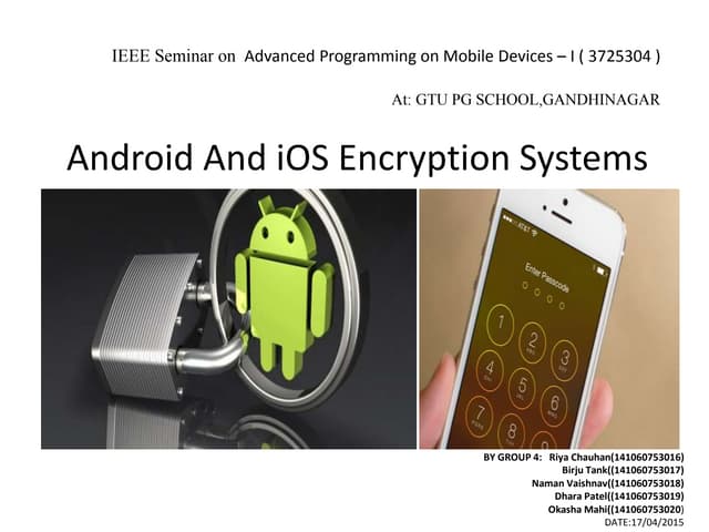 Android vs iOS encryption systems