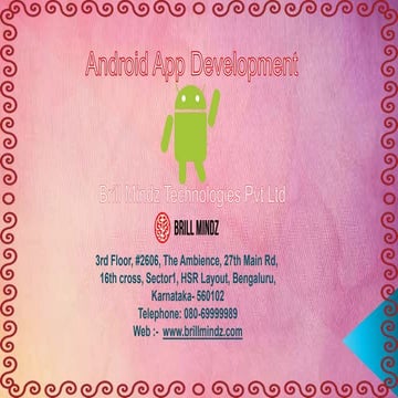 Android app bangalore.