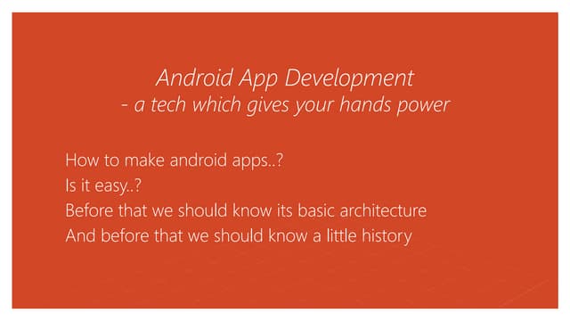 Android App Development Ppt Android App Development Ppt