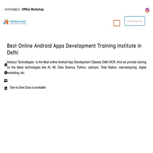 Android app development classes Delhi | PPT