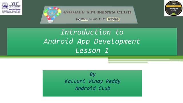 Android app development lesson 1