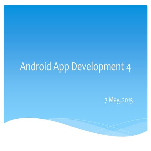 Android App Development 20150507