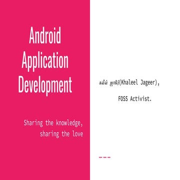 Android Application Development