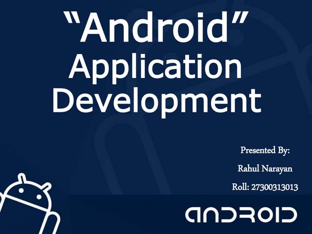 Android application development(training) (1)