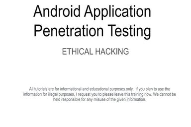 Android application penetration testing