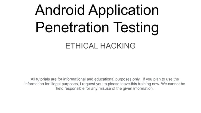 Android application penetration testing