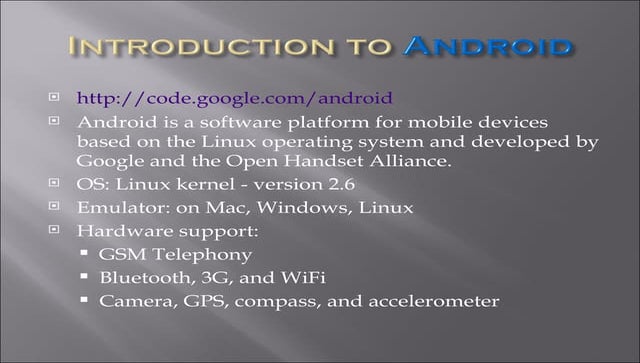 Mobile Application Development Using Java | PPT