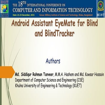 Android assistant eye mate for blind and blindtracker