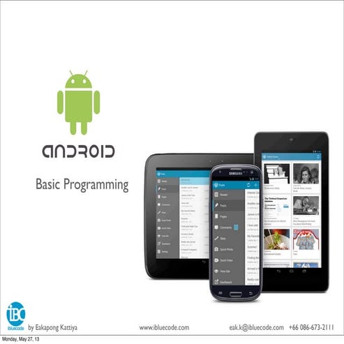 Android Basic Development Day 1 Introduction & ADT | PPT