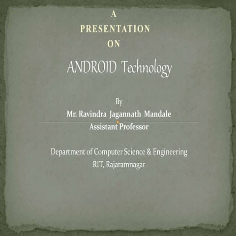 Android by Ravindra J.Mandale