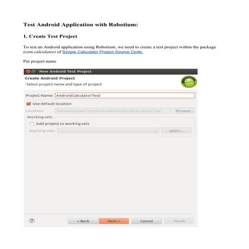 Android calculatortest