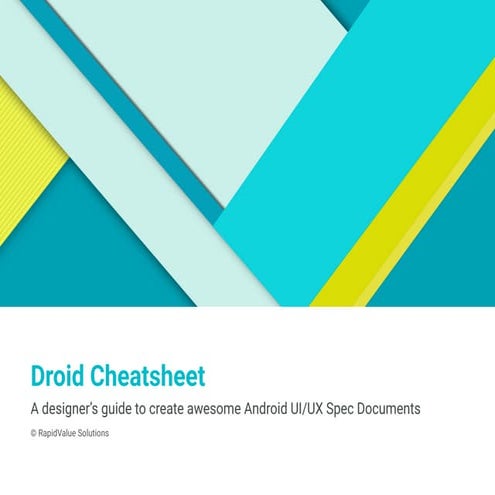 Android Cheatsheet by RapidValue Solutions