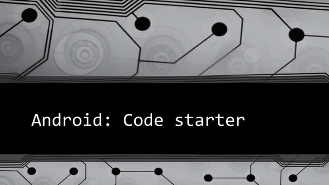 Android App code starter