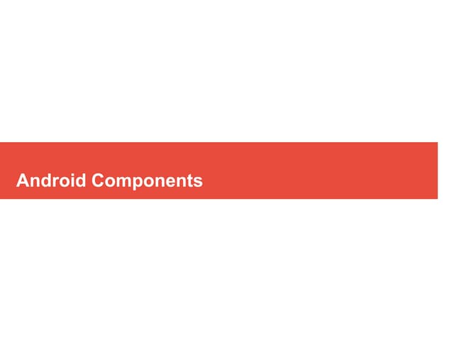Android components by sai gopi