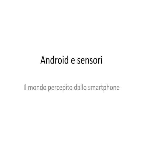 Android e sensori