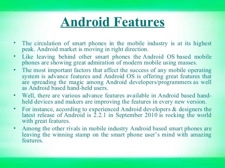 Android features