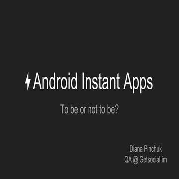 Android Instant Apps testing