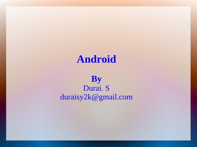 Android introduction