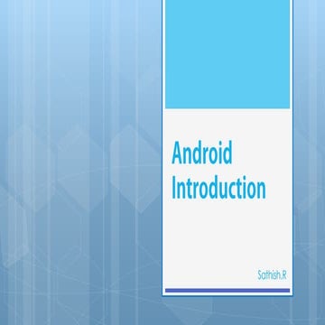 Android introduction session 1