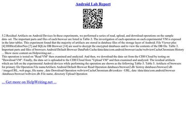 Android Lab Report