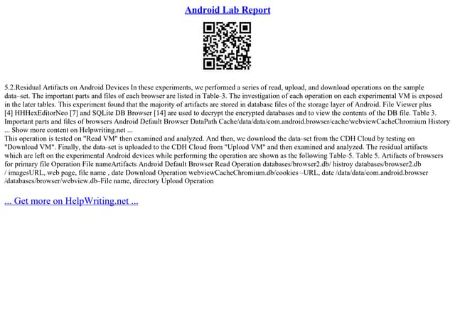 Android Lab Report