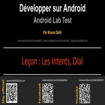 Android Lab Test : La numérotation avec Intent (français)
