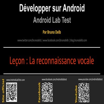 Android Lab Test : La reconnaissance vocale (français)