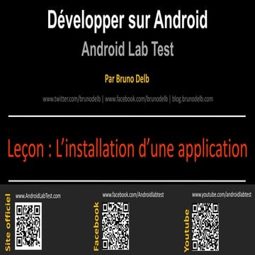 Android Lab Test : L'installation d'une application en Java (français)