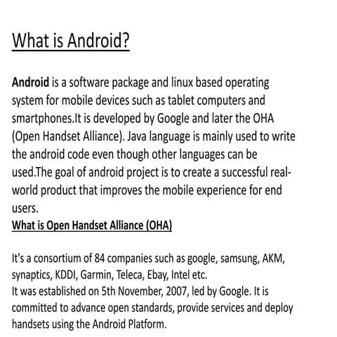 What is Android | PPTX