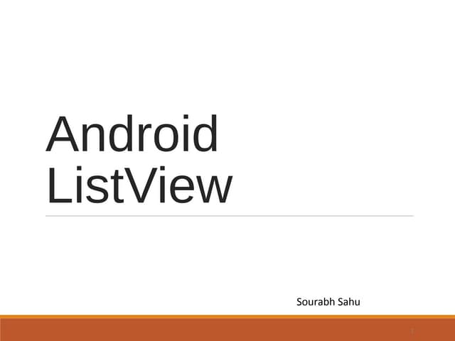 Android ListView and Custom ListView 