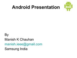 Android seminar-presentation | PPT