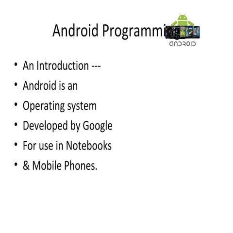 Android programming | PPT