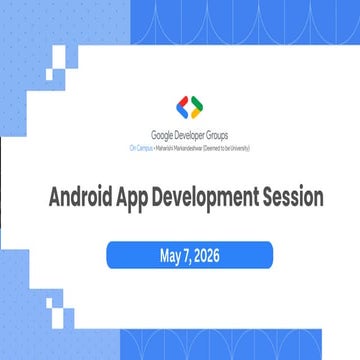 Android App Development with Flutter: Solution Challenge 2026 | PDF