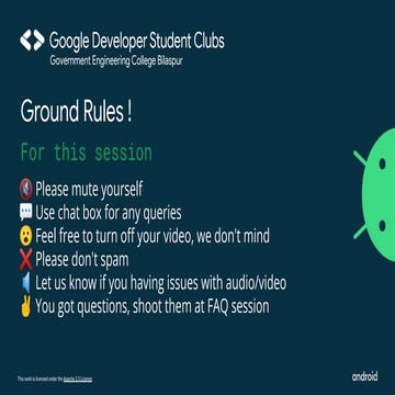 Android study jams info session 2021 new GDSC GECBSP