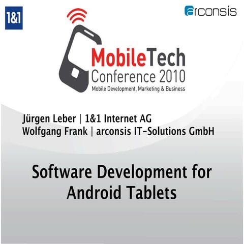 MTC 2010 - Android Tablet Development