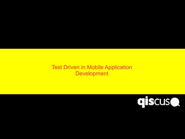 Android Test Driven Development