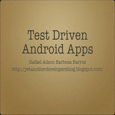 Android testing PT-BR
