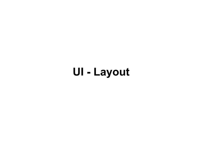 Android ui layout