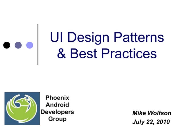 Android UI Design Patterns & Best P...