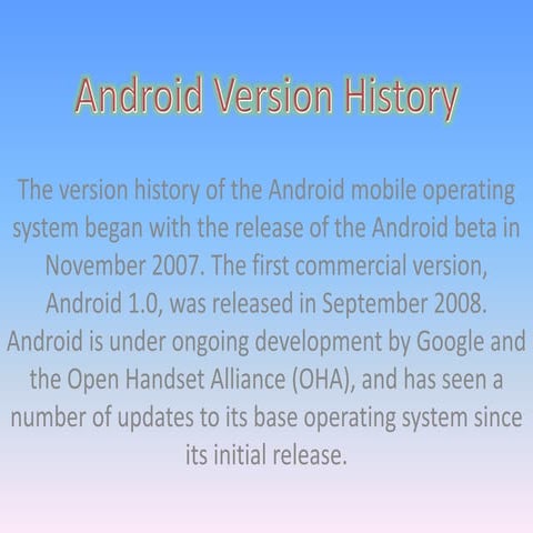 Android Version History | PPT