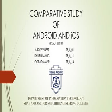 Android vs iOS | PPTX | Operating Systems | Computer Software and ...