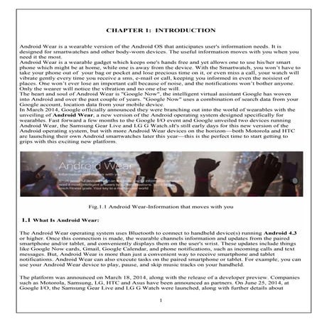 Seminar report on Android wear