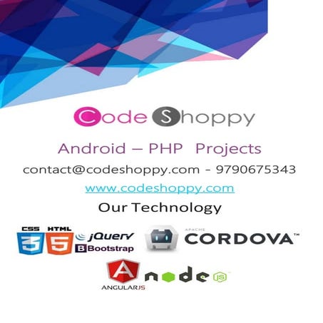 Android web application project titles