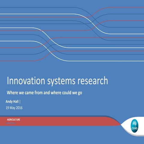 Innovation systems research: where we came from and where we could go