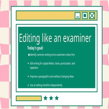 Mastering Writing Editing: Boost Scores by Fixing Common Errors | PPTX