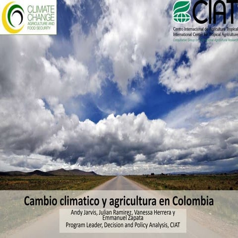 Cambio climatico, agricultura y la entomologia